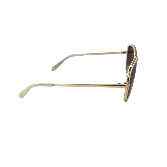 Quay Australia All In Mini Aviator Sunglasses White Brown main image 4